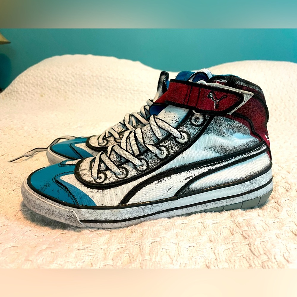 Vintage Pop Art Cartoon High Top Puma’s